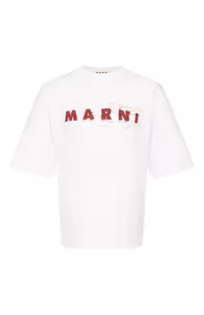 Хлопковая футболка Marni
