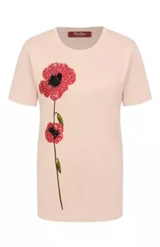 Хлопковая футболка Max Mara Studio