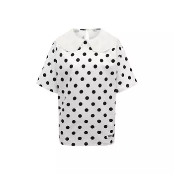 Хлопковая футболка Miu Miu