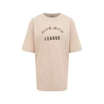 Хлопковая футболка Miu Miu