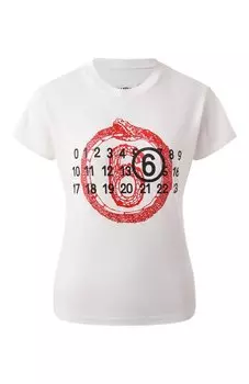 Хлопковая футболка MM6