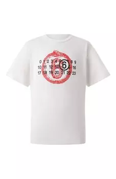 Хлопковая футболка MM6