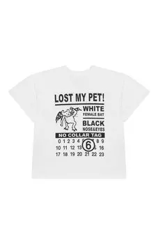 Хлопковая футболка MM6