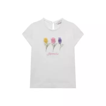 Хлопковая футболка Monnalisa