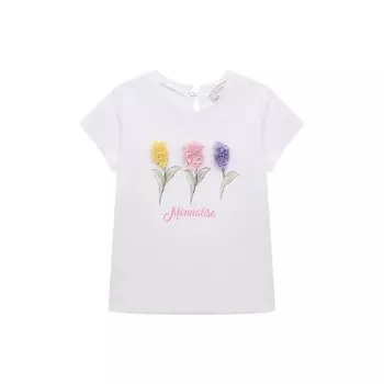 Хлопковая футболка Monnalisa