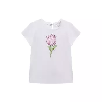 Хлопковая футболка Monnalisa