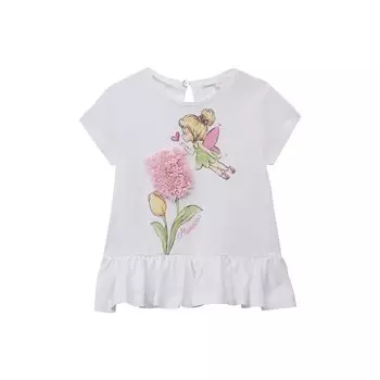 Хлопковая футболка Monnalisa