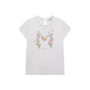 Хлопковая футболка Monnalisa