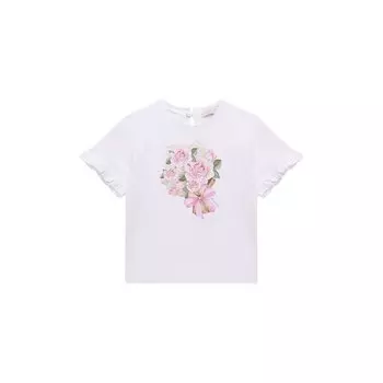 Хлопковая футболка Monnalisa