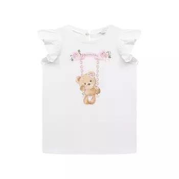 Хлопковая футболка Monnalisa