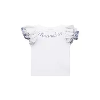 Хлопковая футболка Monnalisa