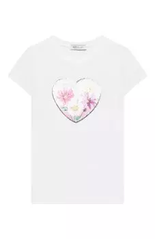 Хлопковая футболка Monnalisa