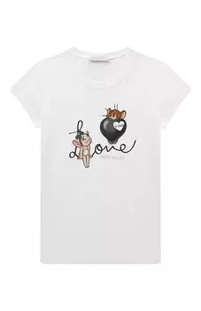 Хлопковая футболка Monnalisa