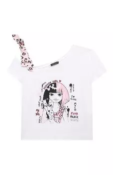 Хлопковая футболка Monnalisa