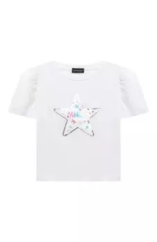 Хлопковая футболка Monnalisa