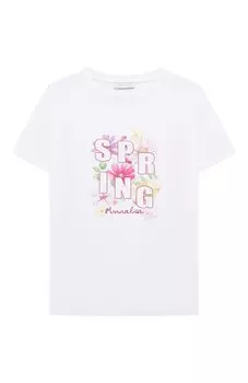 Хлопковая футболка Monnalisa