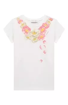 Хлопковая футболка Monnalisa