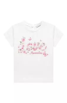 Хлопковая футболка Monnalisa