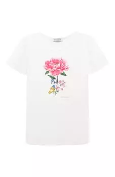 Хлопковая футболка Monnalisa