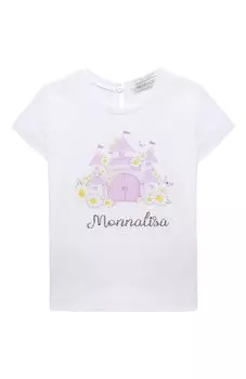 Хлопковая футболка Monnalisa