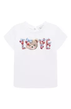 Хлопковая футболка Monnalisa