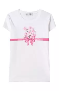 Хлопковая футболка Monnalisa