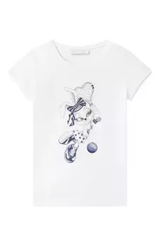 Хлопковая футболка Monnalisa