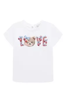 Хлопковая футболка Monnalisa