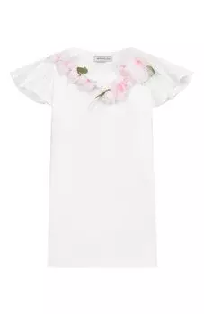 Хлопковая футболка Monnalisa