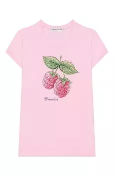 Хлопковая футболка Monnalisa