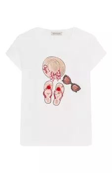 Хлопковая футболка Monnalisa