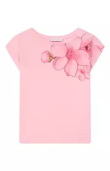 Хлопковая футболка Monnalisa