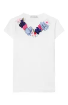 Хлопковая футболка Monnalisa