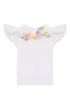 Хлопковая футболка Monnalisa