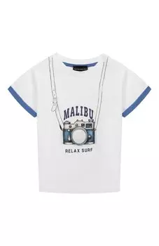 Хлопковая футболка Monnalisa