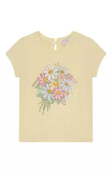 Хлопковая футболка Monnalisa