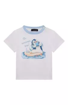 Хлопковая футболка Monnalisa