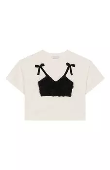 Хлопковая футболка Monnalisa