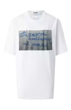 Хлопковая футболка MSGM