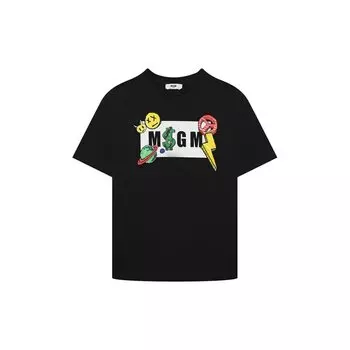 Хлопковая футболка MSGM kids
