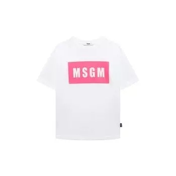 Хлопковая футболка MSGM kids