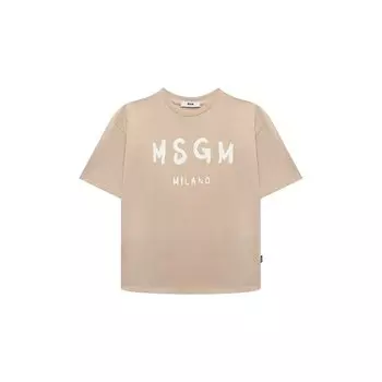 Хлопковая футболка MSGM kids