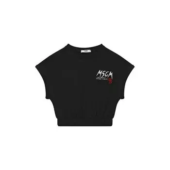 Хлопковая футболка MSGM kids