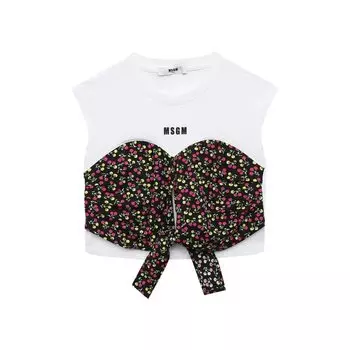 Хлопковая футболка MSGM kids