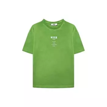 Хлопковая футболка MSGM kids