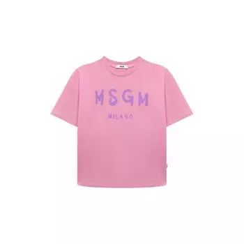 Хлопковая футболка MSGM kids