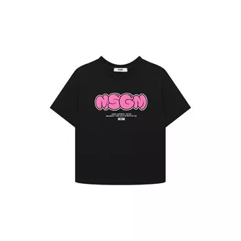 Хлопковая футболка MSGM kids