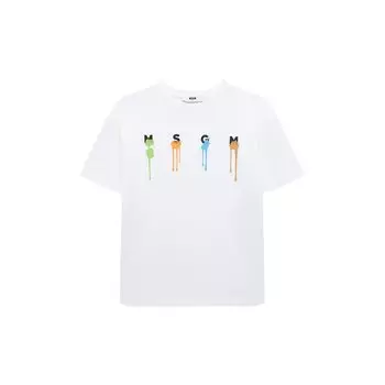 Хлопковая футболка MSGM kids