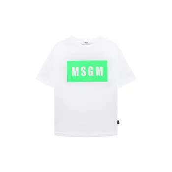 Хлопковая футболка MSGM kids