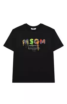 Хлопковая футболка MSGM kids
